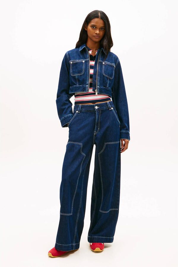 Tommy Jeans denim spijkerjas dark blue denim - Foto 2
