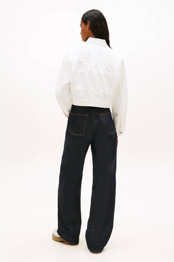TOMMY JEANS Dames Jassen Ovsz Crop Trckr Jckt Flg Bj6099 Gebroken Wit - Foto 6