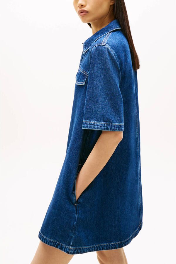 Tommy Jeans denim spijkerjurk medium blue denim - Foto 2
