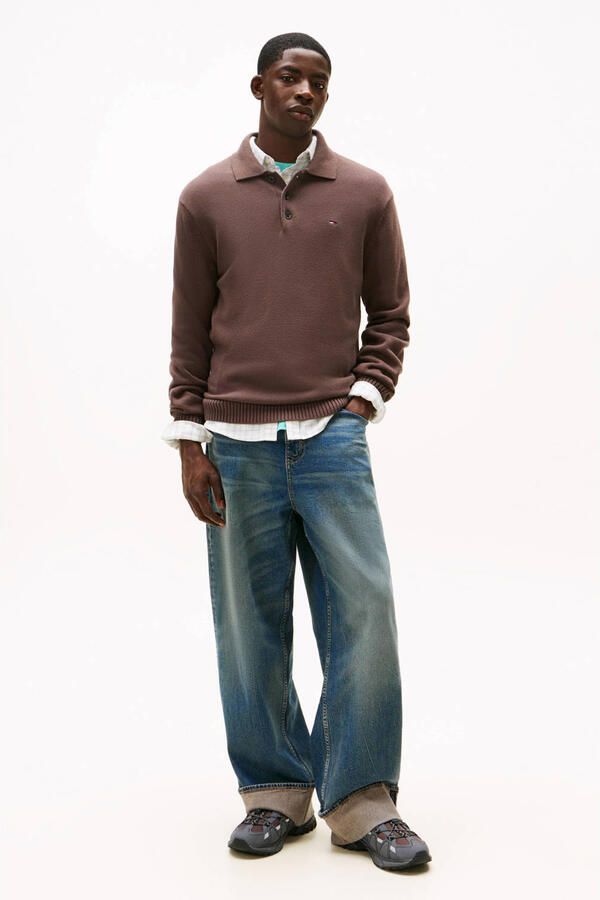 Tommy Jeans gebreide trui donkerbruin - Foto 3