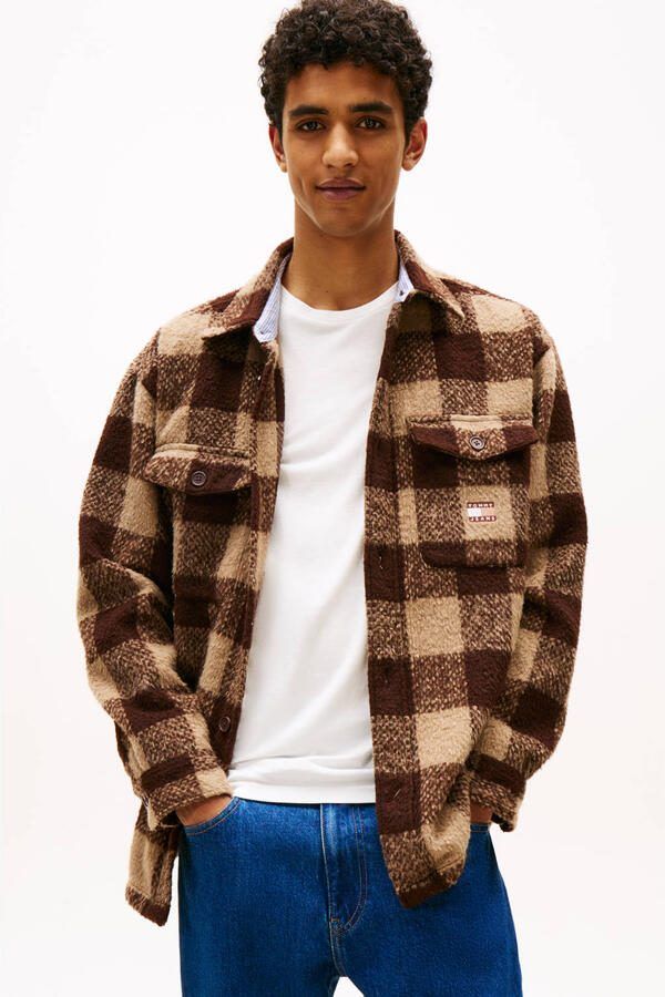 Tommy Jeans Loose fit vrijetijdsoverhemd met all-over motief