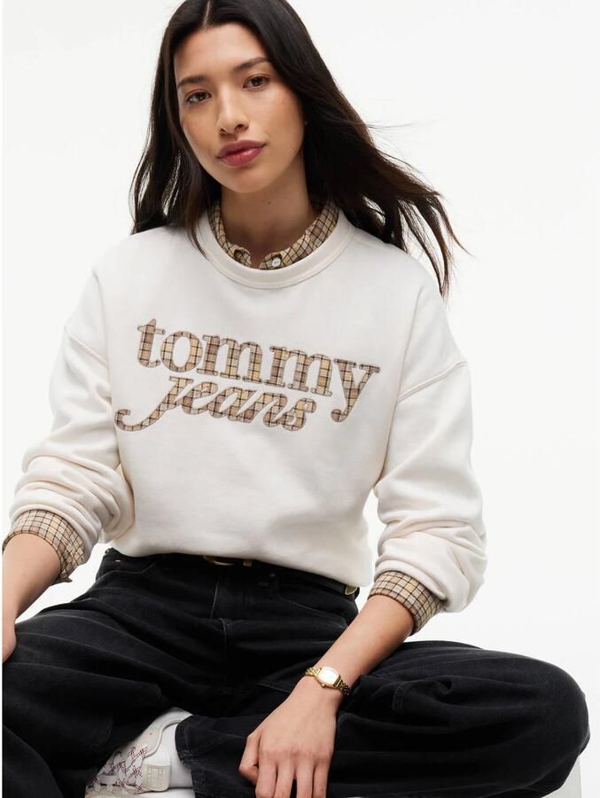 Tommy Jeans geruite sweater ecru - Foto 2