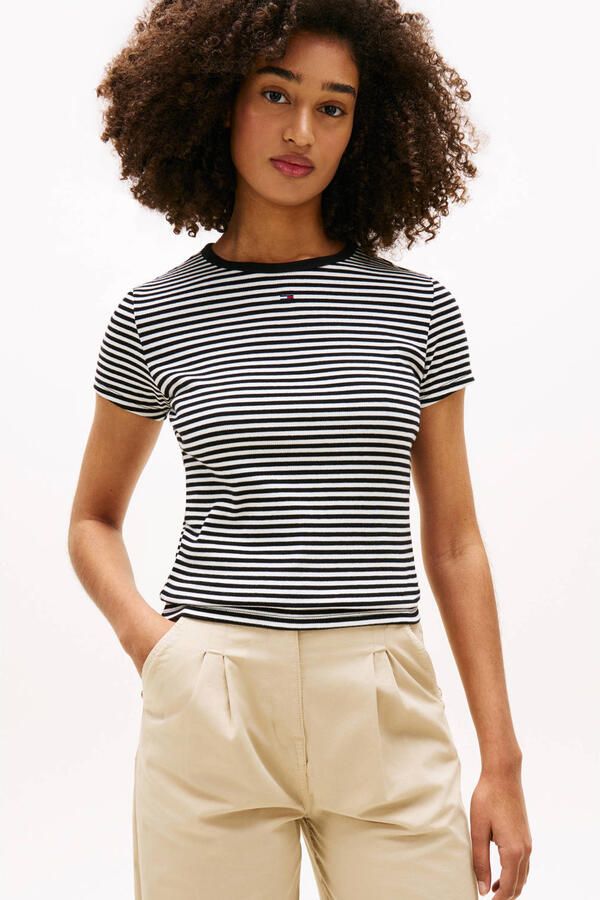 TOMMY JEANS Dames Tops & T-shirts Tjw Slim Essential Rib Ss Ext Multi - Foto 5