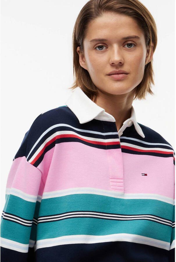 TOMMY JEANS Dames Truien & Vesten Tjw Rlx Multi Stripe Rugby Ext Multi - Foto 6