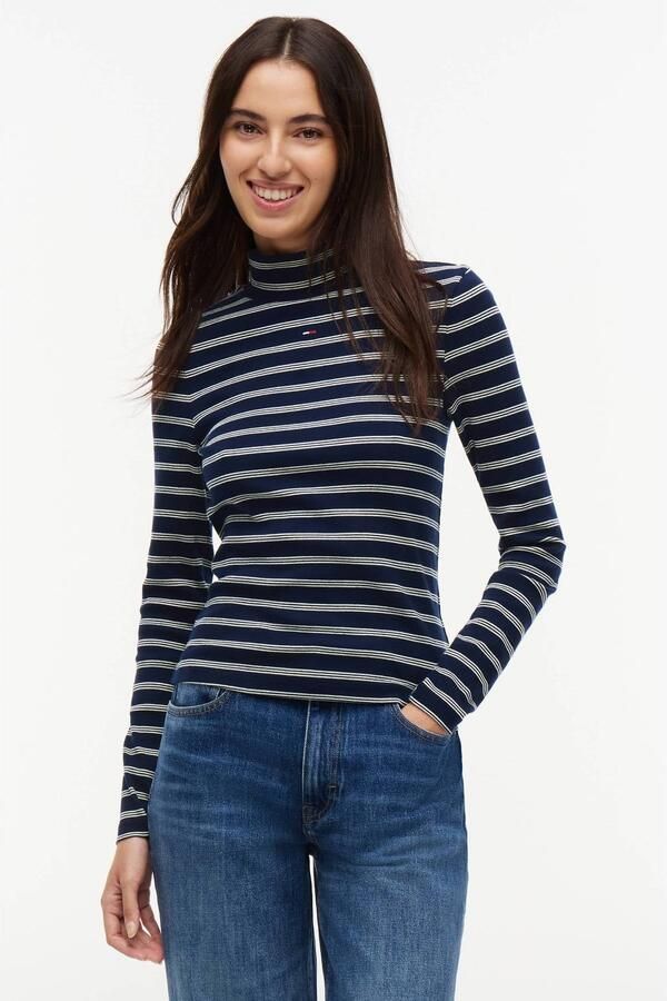 TOMMY JEANS Dames Truien & Vesten Tjw Essential Mock Neck Donkerblauw - Foto 5