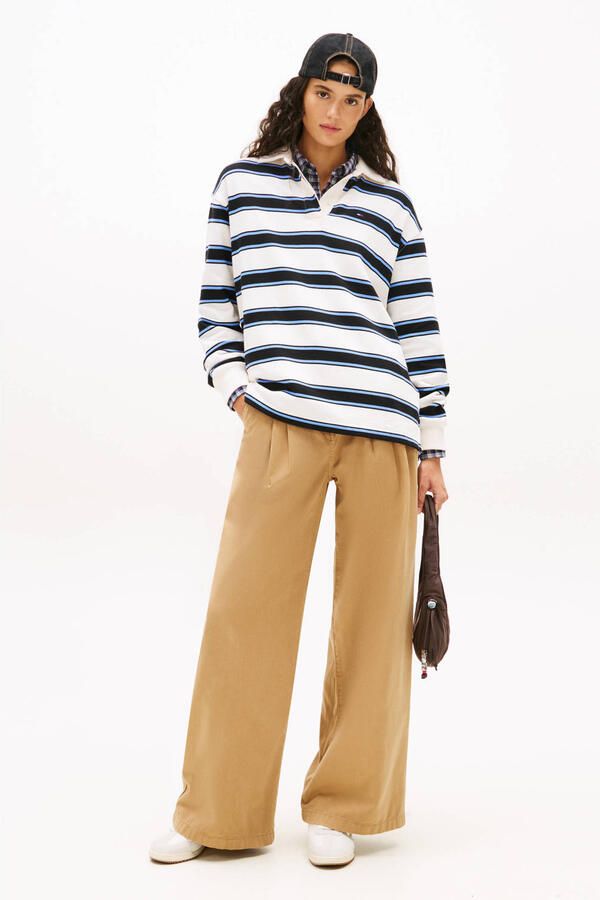 TOMMY JEANS Dames Tops & T-shirts Tjw Rlx S-flag Stripe Rugby Ext Multi - Foto 7