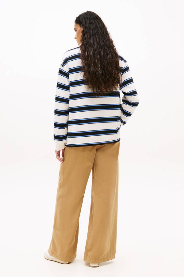TOMMY JEANS Dames Tops & T-shirts Tjw Rlx S-flag Stripe Rugby Ext Multi - Foto 5