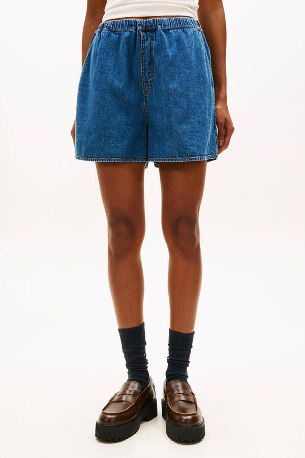 Tommy Jeans high waist short medium blue denim