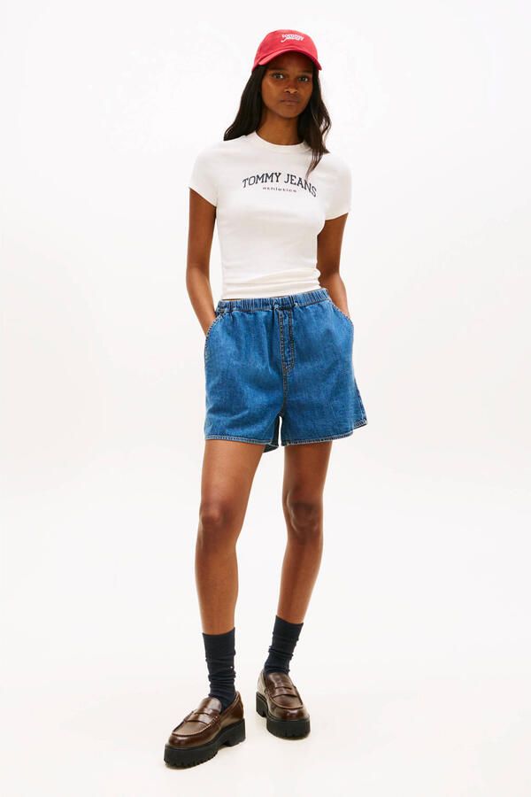 Tommy Jeans high waist short medium blue denim - Foto 2