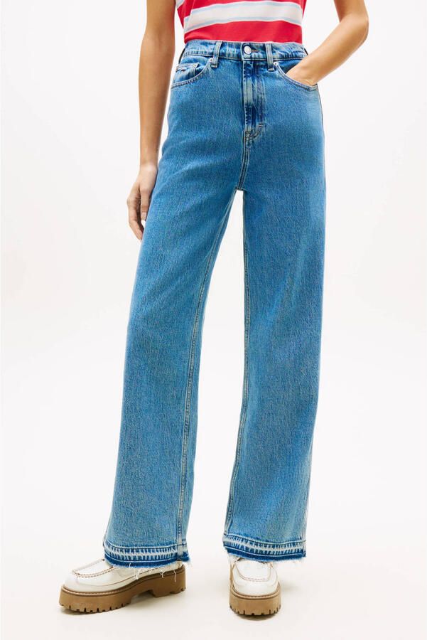 Tommy Jeans high waist wide leg jeans medium blue denim
