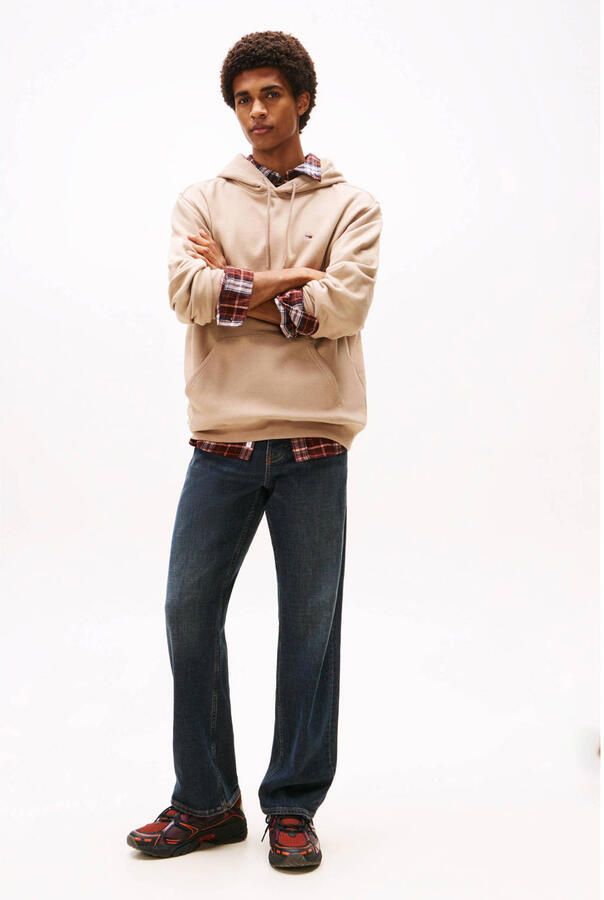 TOMMY JEANS Sweatshirt TJM REG S FLAG HOODIE met geborduurd merklogo op borsthoogte