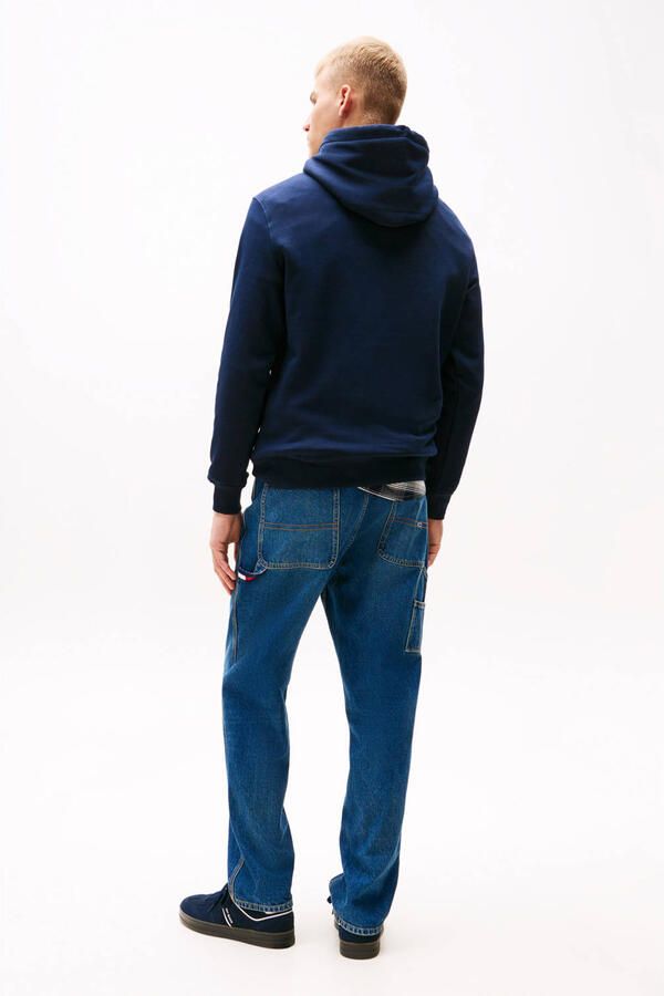 TOMMY JEANS Sweatshirt TJM REG ESSENTIAL FLAG HOOD EXT met bedrukte merklogo op borsthoogte