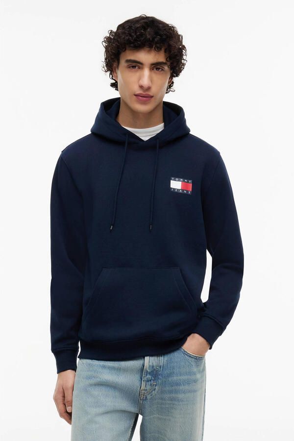 TOMMY JEANS Sweatshirt TJM REG ESSENTIAL FLAG HOOD EXT met bedrukte merklogo op borsthoogte - Foto 2