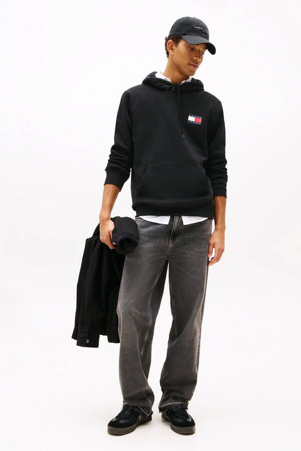 TOMMY JEANS Sweatshirt TJM REG ESSENTIAL FLAG HOOD EXT met bedrukte merklogo op borsthoogte - Foto 2