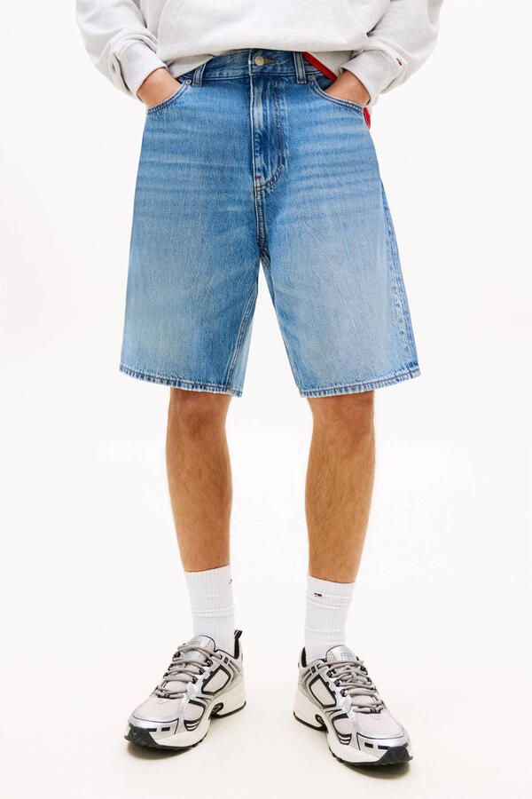 Tommy Jeans relaxed fit jeansbermuda van puur katoen