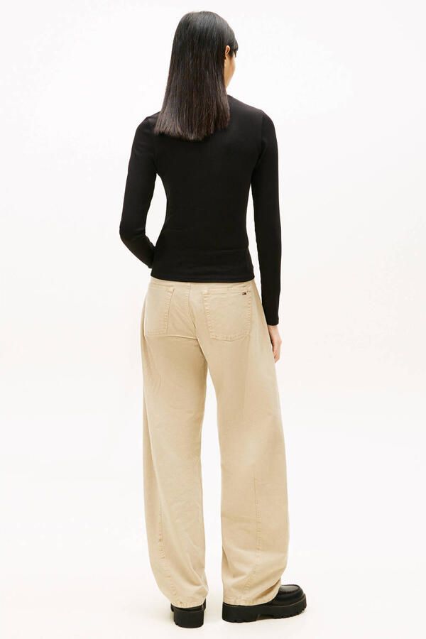 Tommy Jeans Gerecycled Katoenen Longsleeve T-shirt Lente Zomer Collectie Black Dames - Foto 3