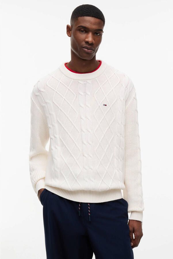 Tommy Jeans Regular fit pullover van puur katoen met gestikt logo