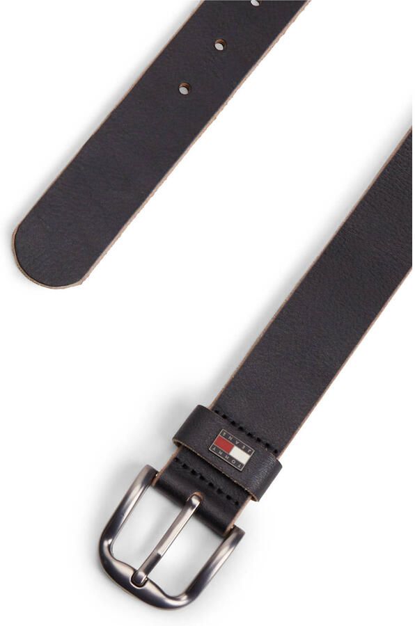 Tommy Jeans leren riem TJM Otis zwart - Foto 2