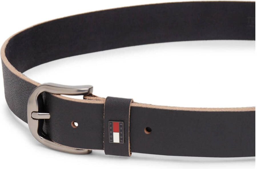 Tommy Jeans leren riem TJM Otis zwart - Foto 3