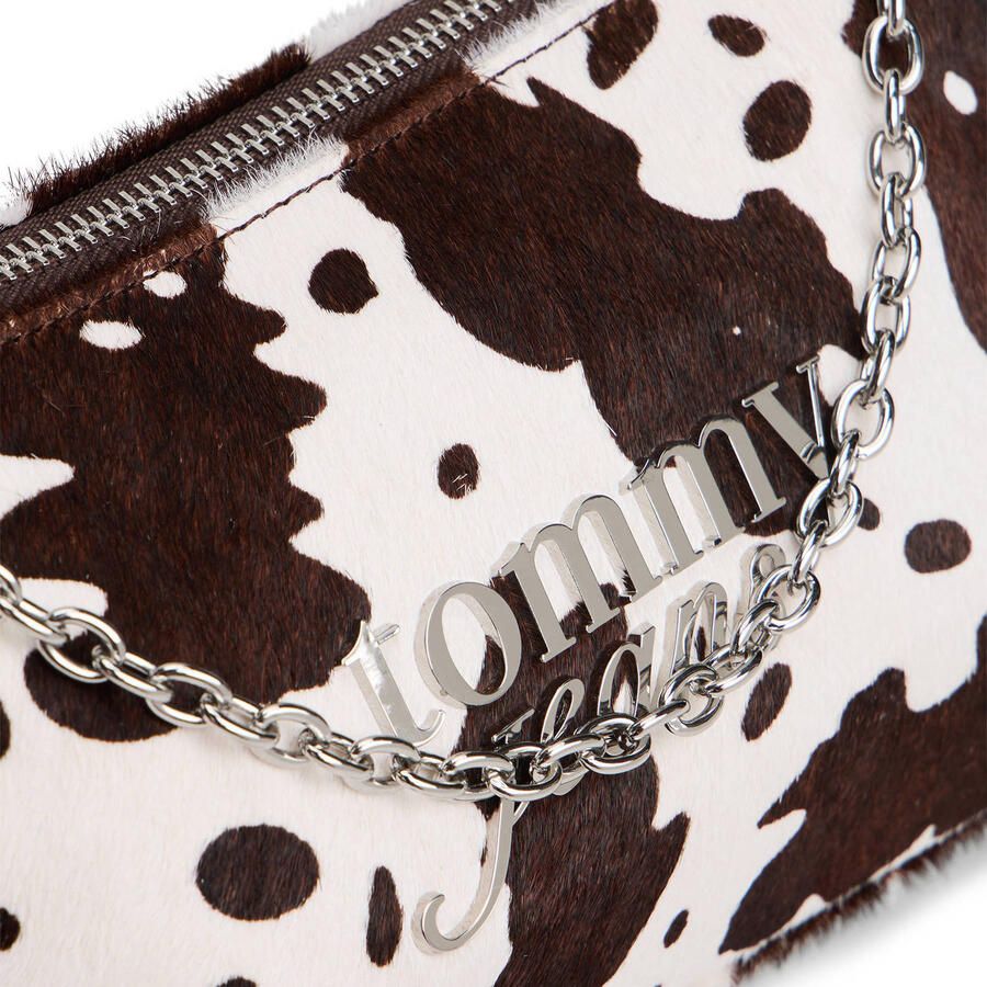 Tommy Jeans leren schoudertas TJW Cool Cow bruin - Foto 2