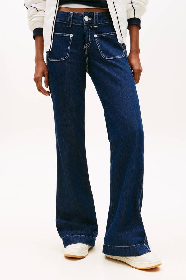 Tommy Jeans low waist flared jeans dark blue denim