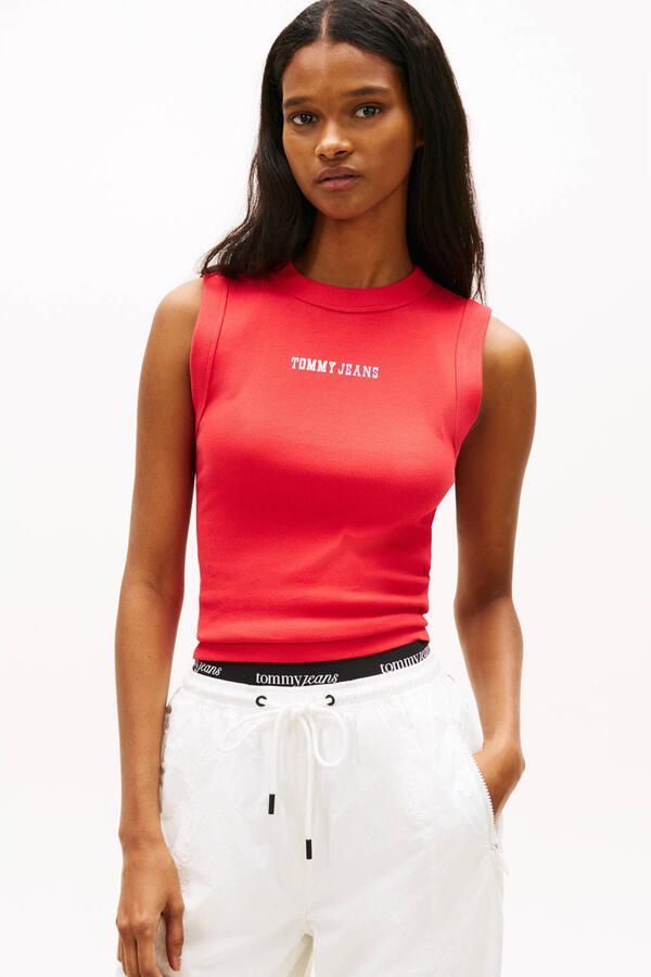 Tommy Jeans mouwloze top rood