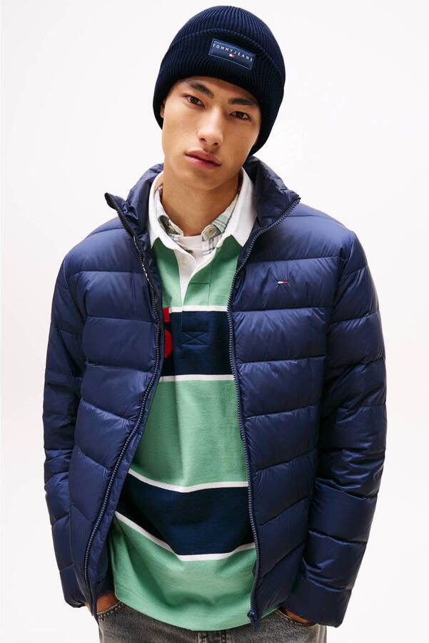 Tommy Jeans muts TJM Linear donkerblauw