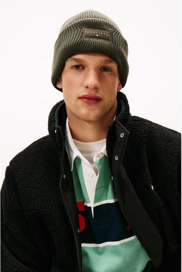 Tommy Jeans muts TJM Linear kaki - Foto 3