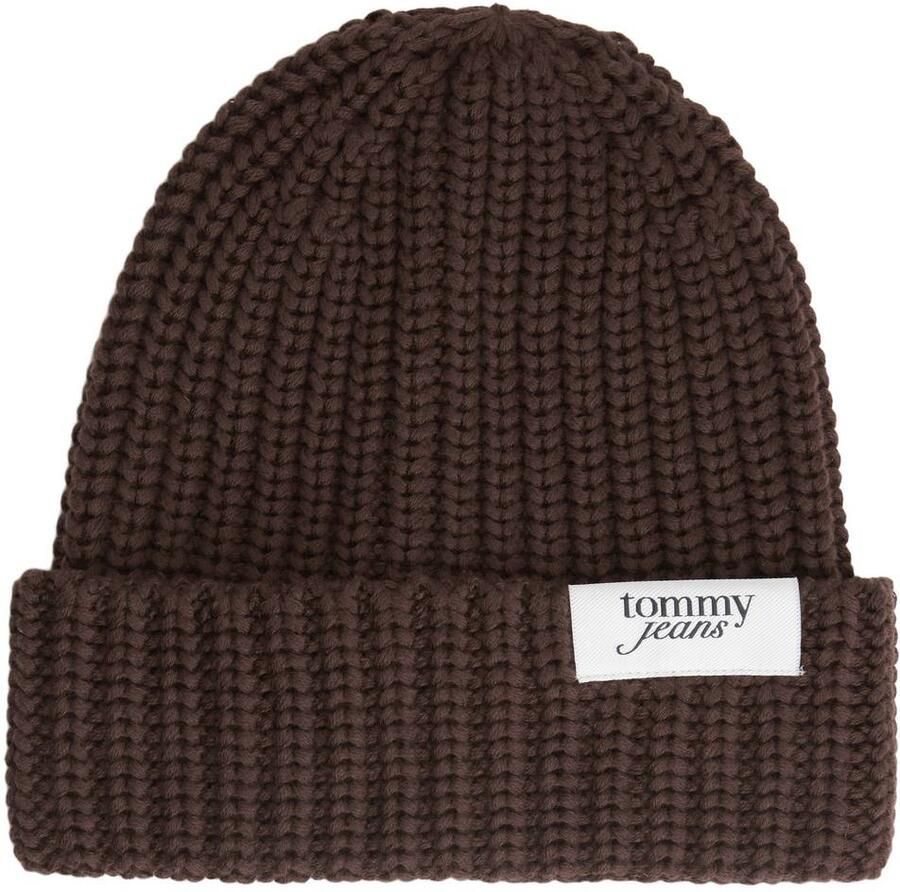Tommy Jeans muts TJW Script donkerbruin