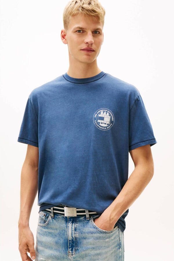 Tommy Jeans oversized T-shirt met backprint donkerblauw - Foto 2