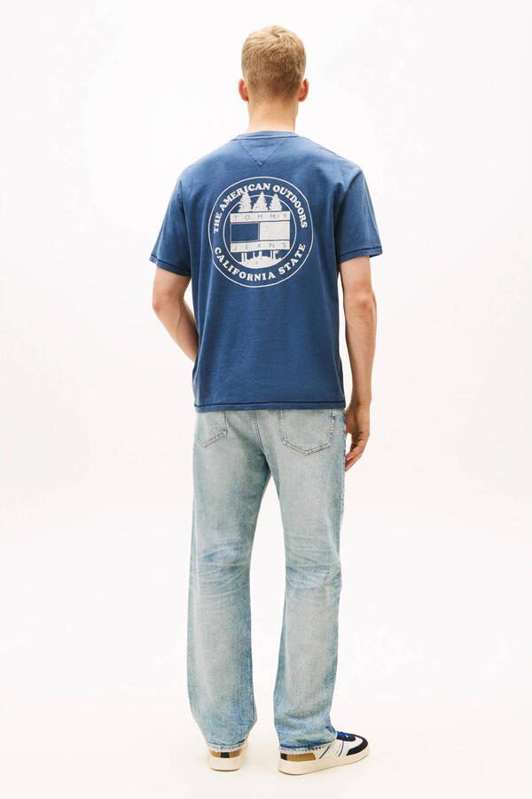 Tommy Jeans oversized T-shirt met backprint donkerblauw - Foto 3