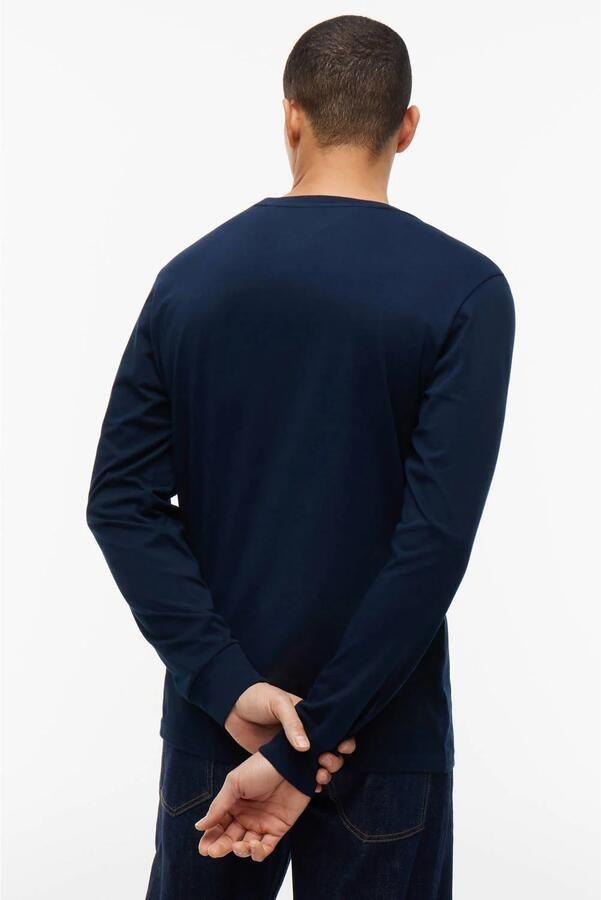 TOMMY JEANS Heren Polo's & T-shirts Tjm Slim Signature Chest Tee Ls Donkerblauw - Foto 7