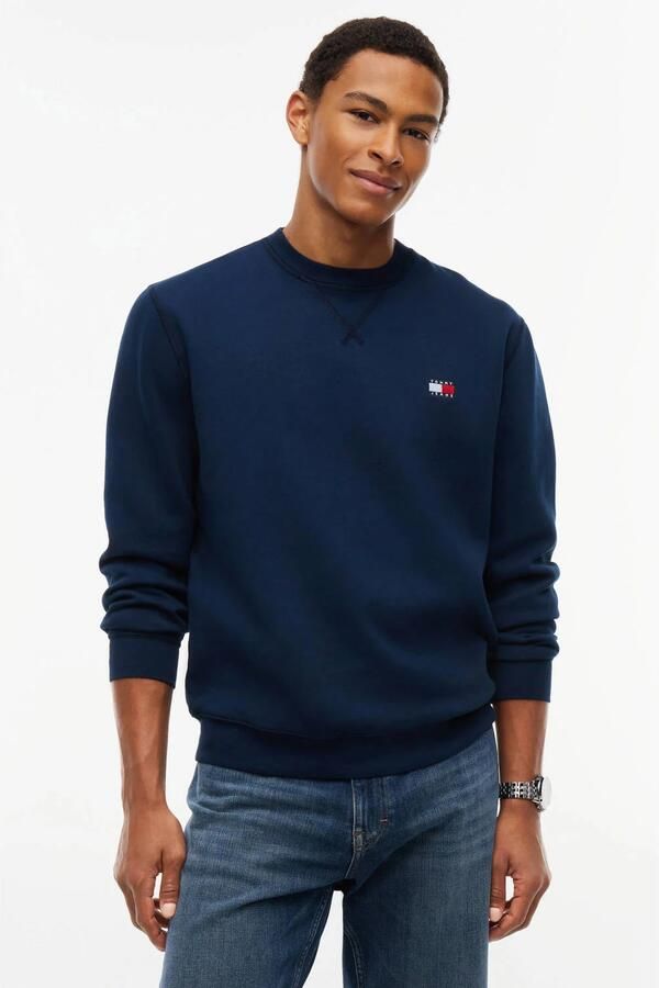 Tommy Jeans regular fit sweater donkerblauw