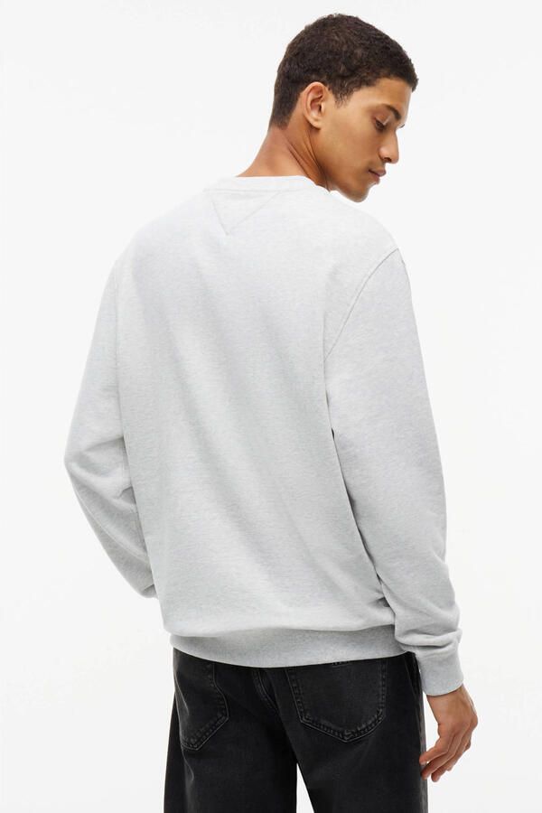 Tommy Jeans regular fit sweater met logo lichtgrijs - Foto 3