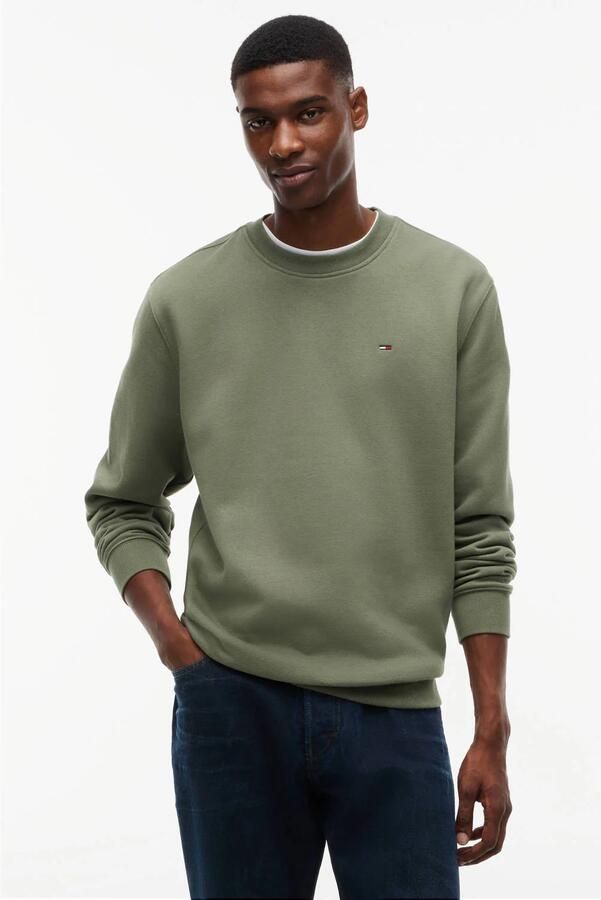 TOMMY JEANS Heren Truien & Vesten Tjm Reg S Flag Crew Ext Khaki - Foto 5