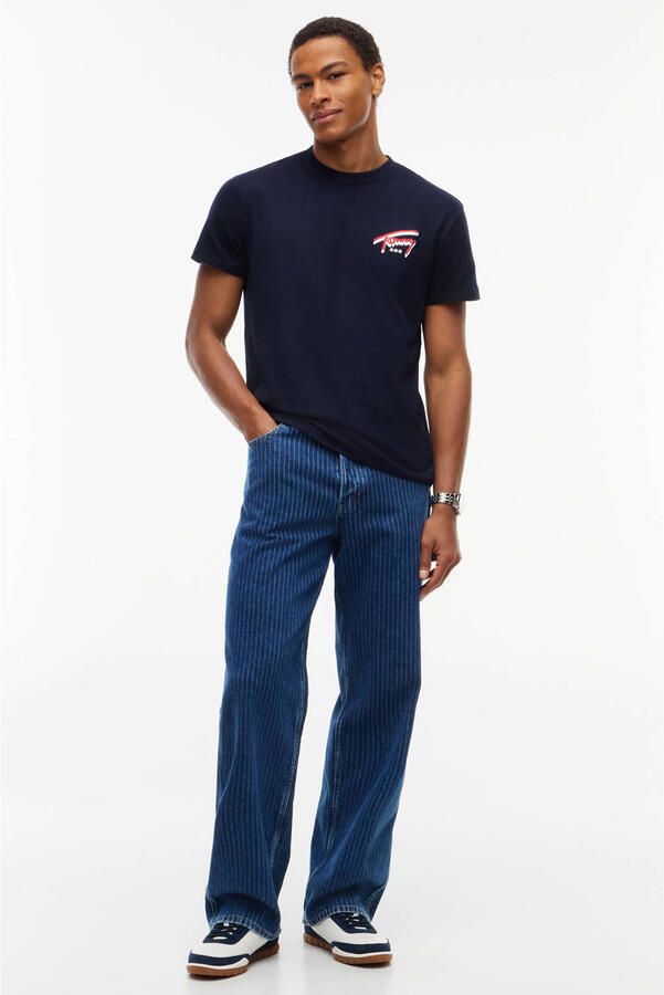 Tommy Jeans regular fit T-shirt met backprint donkerblauw - Foto 2