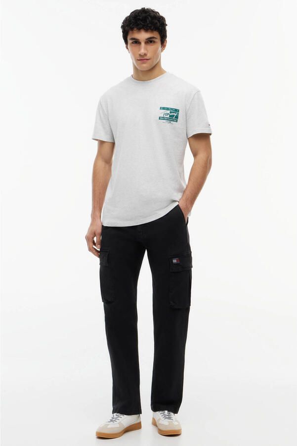 TOMMY JEANS Heren Polo's & T-shirts Tjm Reg Sign Flag Ss Tee Ext Lichtgrijs - Foto 6