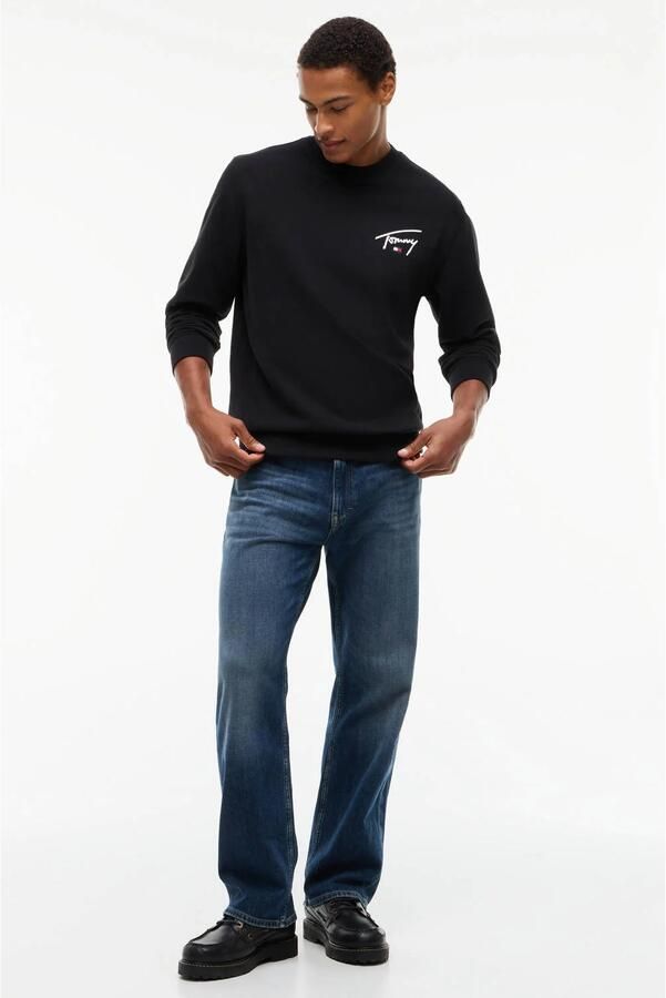 Tommy Jeans regular fit trui met logo zwart - Foto 3