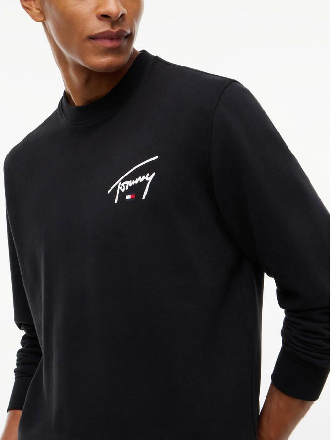 Tommy Jeans regular fit trui met logo zwart - Foto 2