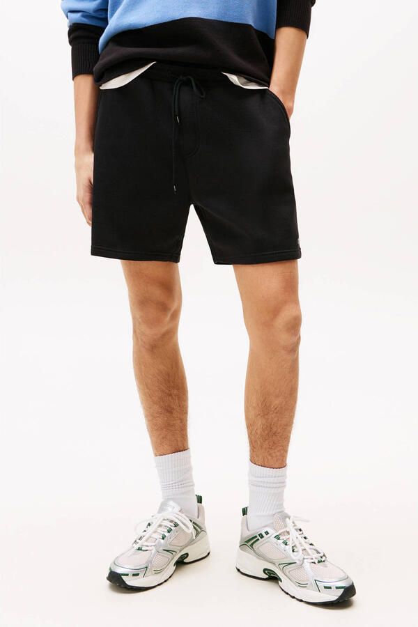 Tommy Jeans relaxed fit bermuda van katoenmix met tunnelkoord