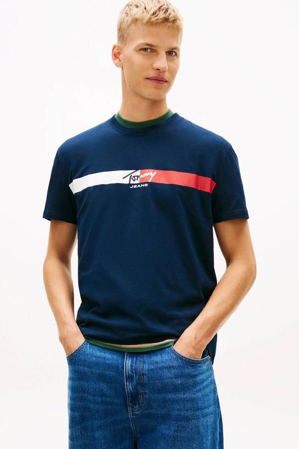 Tommy Jeans regular fit T-shirt van puur katoen