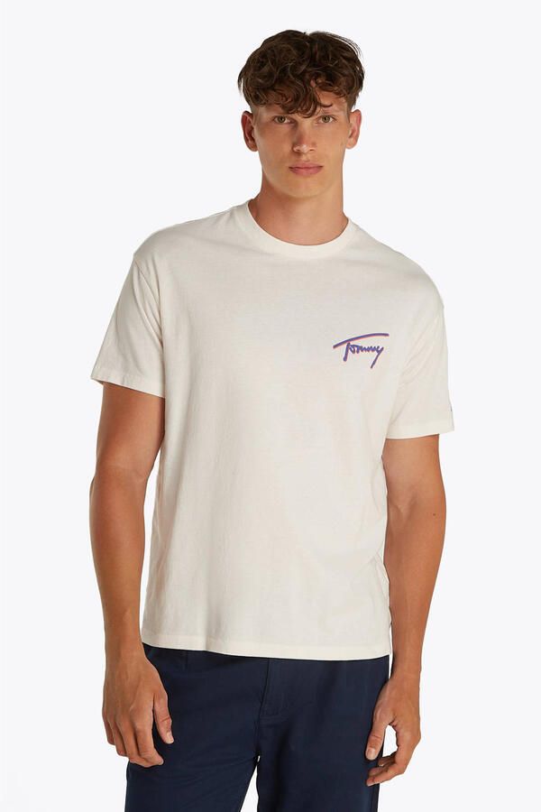 Tommy Jeans T-shirt Korte Mouw Faded Graphic Relaxed T-Shirt Ancient Off White - Foto 3