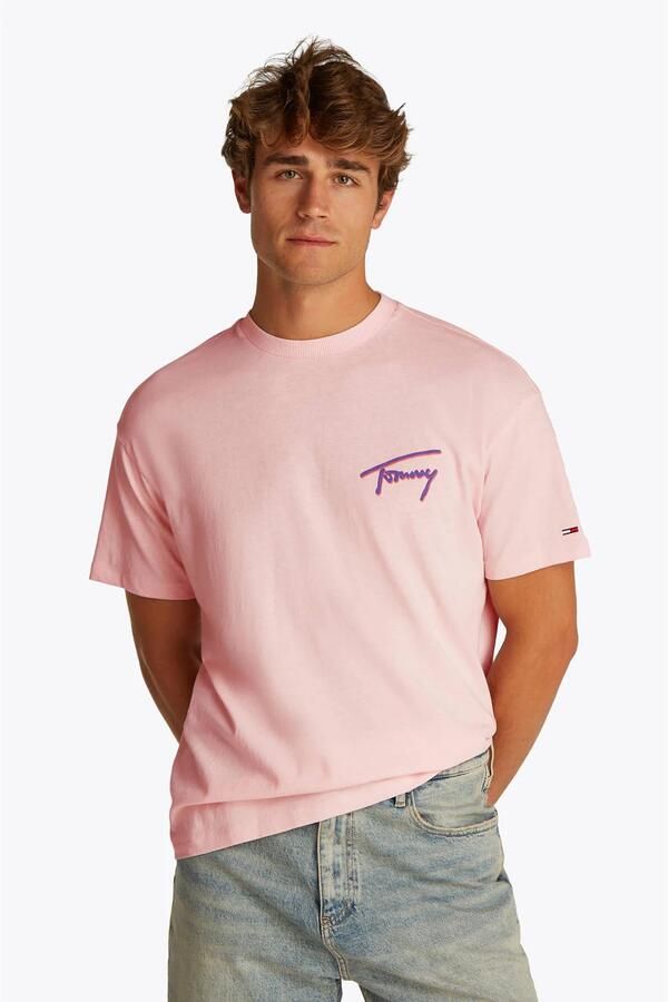 Tommy Jeans T-shirt Korte Mouw Faded Graphic Relaxed T-Shirt Pink - Foto 3