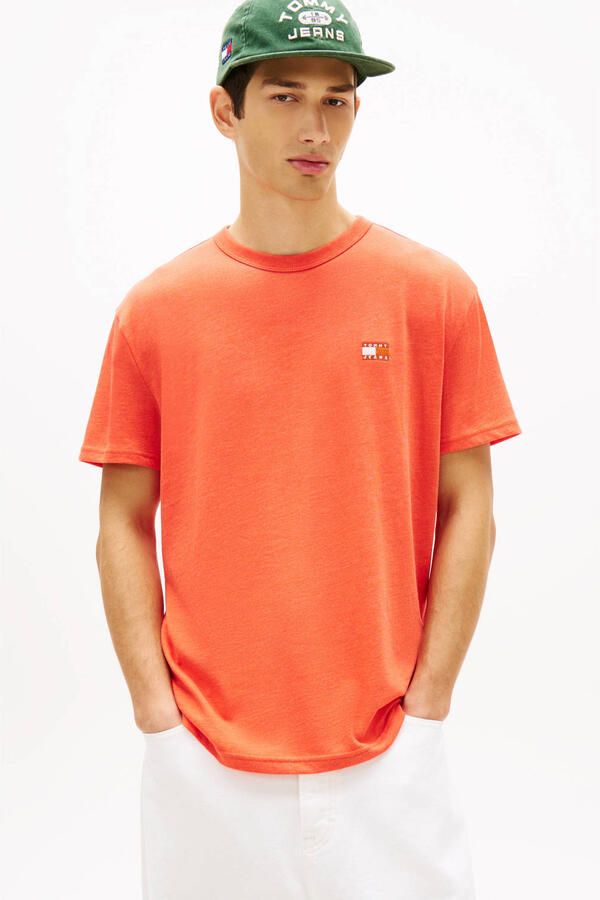 Tommy Jeans regular T-shirt oranje