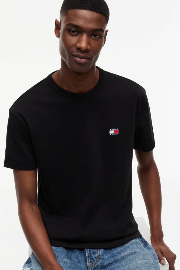 Tommy Jeans Zwart Katoenen Gerecycled T-Shirt Lente Zomer Black Heren - Foto 6