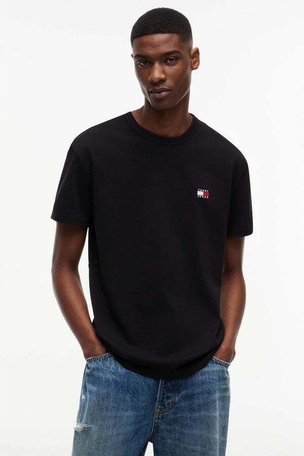 Tommy Jeans Zwart Katoenen Gerecycled T-Shirt Lente Zomer Black Heren - Foto 5