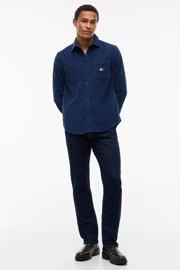 Tommy Jeans Regular fit corduroy overhemd met logopatch - Foto 3