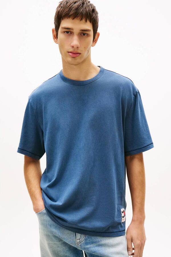 Tommy Jeans relaxed T-shirt met backprint donkerblauw