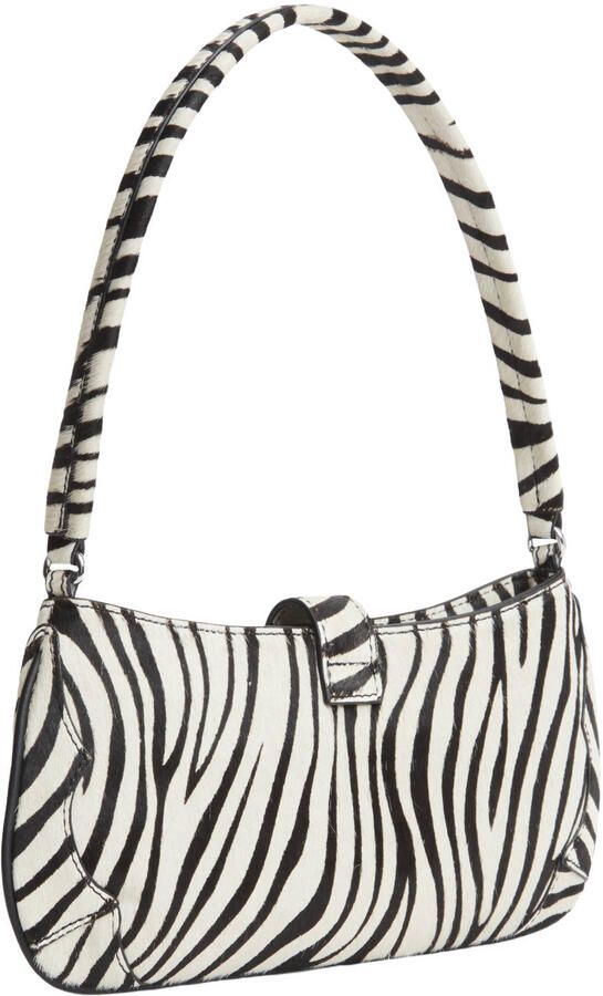 Tommy Jeans schoudertas TJW Cool met zebraprint ecru zwart - Foto 3