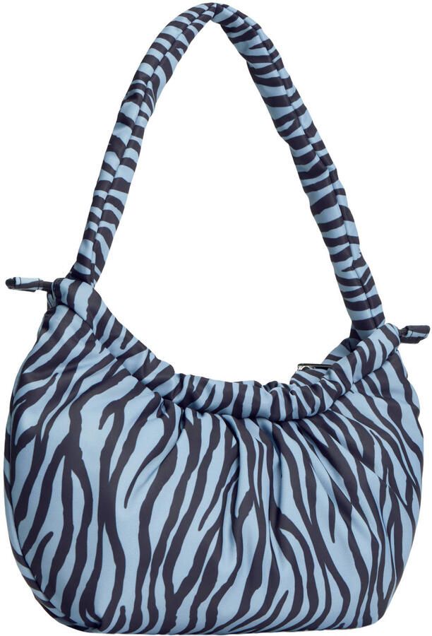 Tommy Jeans schoudertas TJW Icon met zebraprint lichtblauw - Foto 3